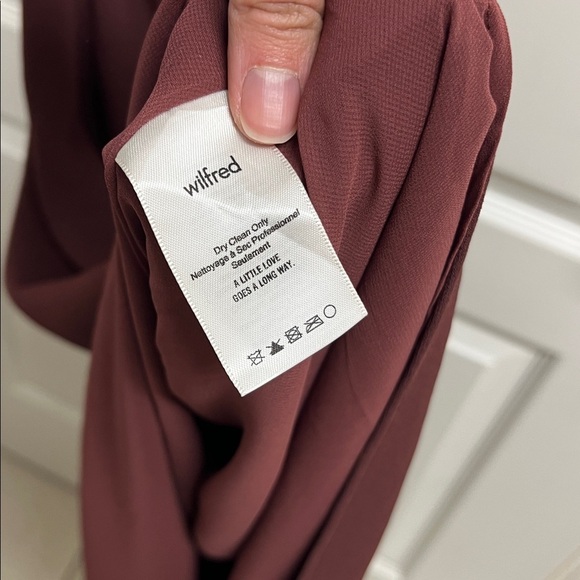 Aritzia Wilfred Jeanie Strappy Midi Dress | Size 2 Burgundy - Picture 8 of 9